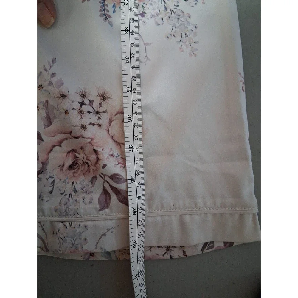 Le Rose Pajama Satin Pants Rose Motif Size XS Cottagecore Feminine